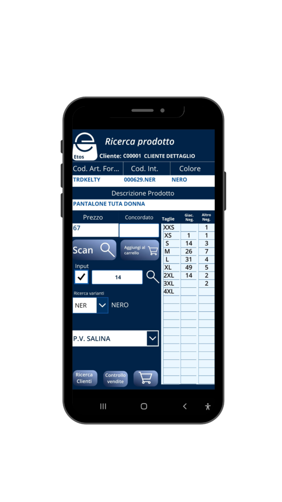Retail APP di Etos per vendere più velocemente e di più